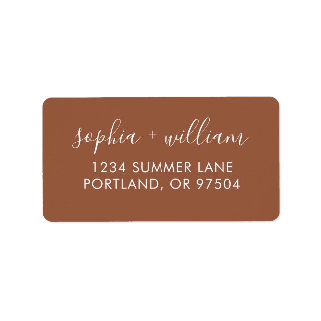 Boho Terracotta Return Address Labels (Front)