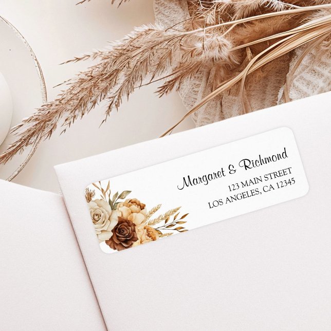 Boho Terracotta Rustic Floral Wedding Address (Creator Uploaded)