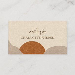 Boho Terracotta Sand Abstract Handmade Clothing Business Card
