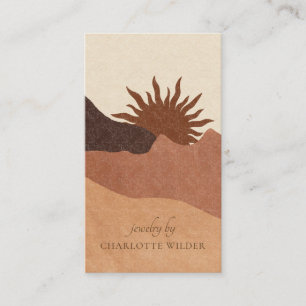 Boho Terracotta Sand Abstract Handmade Jewellery B Business Card