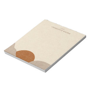 Boho Terracotta Sand Abstract Handmade Jewelry  Notepad