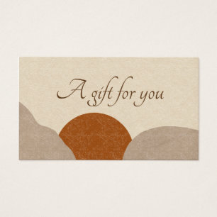 Boho Terracotta Sand Abstract Jewellery Gift Card