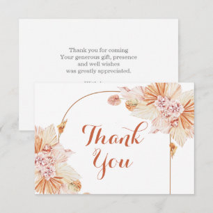 Boho Terracotta thank you Note Cards