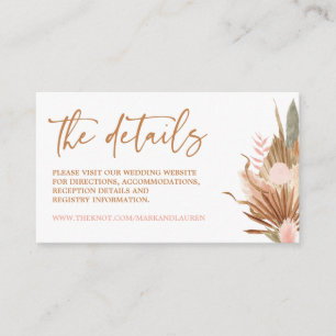 Boho Terracotta Website Info Enclosure Card