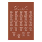 Boho Terracotta Wedding 24 Table Seating Chart