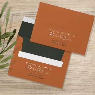 Boho Terracotta Wedding Envelope