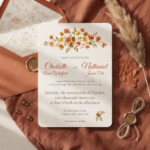 Boho Terracotta Wildflower Fall Wedding