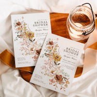 Boho Terracotta Yellow Garden Floral Bridal Shower