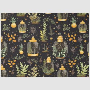 Boho Terrariums with Plants Decoupage Tissue Paper