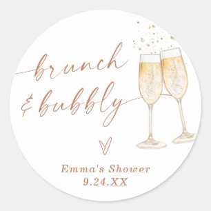 Boho Thank You Favour Sticker   Brunch & Bubbly