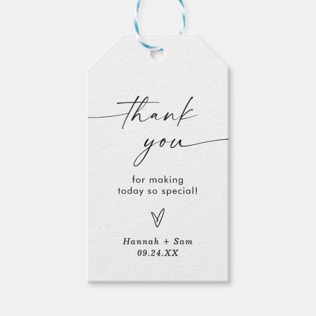 Boho Thank You Favour Tag (Front)