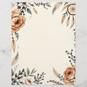 Boho Theme with Dreamcatcher Letterhead