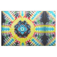 Boho Tie-dyed Folk Art Navy Blue Aqua Yellow Red