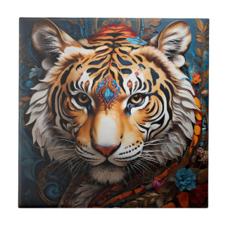 Boho Tiger Ceramic Tile Sets