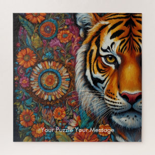 Boho Tiger Mandala Jigsaw Puzzle