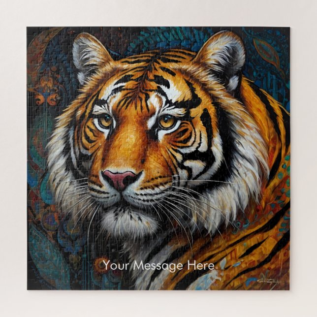 Boho Tiger Puzzle - L'art animalier de la jungle (Vertical)
