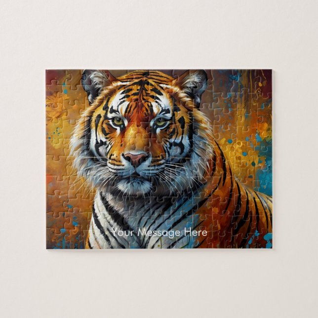 Boho Tiger Puzzle - L'art animalier de la jungle (Horizontal)
