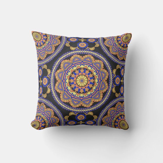 Boho Tile Design Outdoor Pillow (Front)