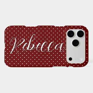 Boho Tiny Polka Dot Cute Burgundy Polka Dots