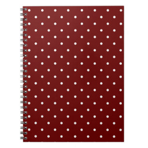 Boho Tiny Polka Dot Cute Burgundy Polka Dots Notebook