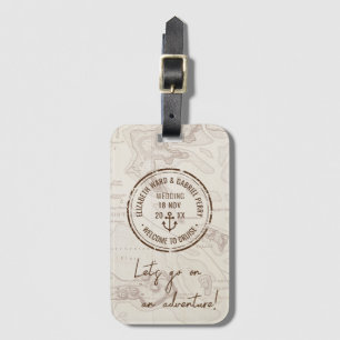 Boho Travel Adventure Wedding  Luggage Tag