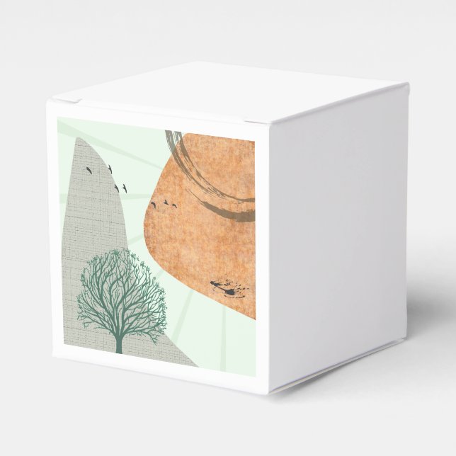 Boho Tree Favor Box (Front Side)
