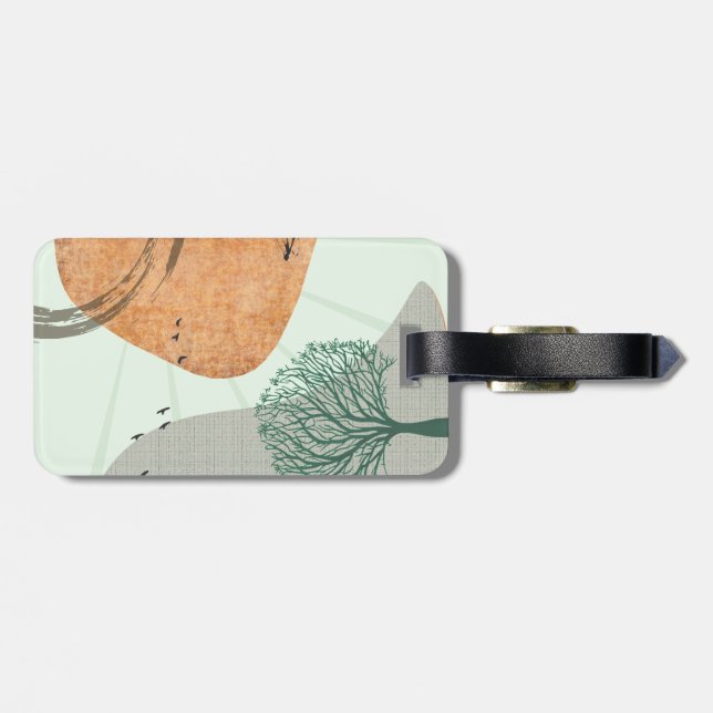 Boho Tree Luggage Tag (Back Horizontal)