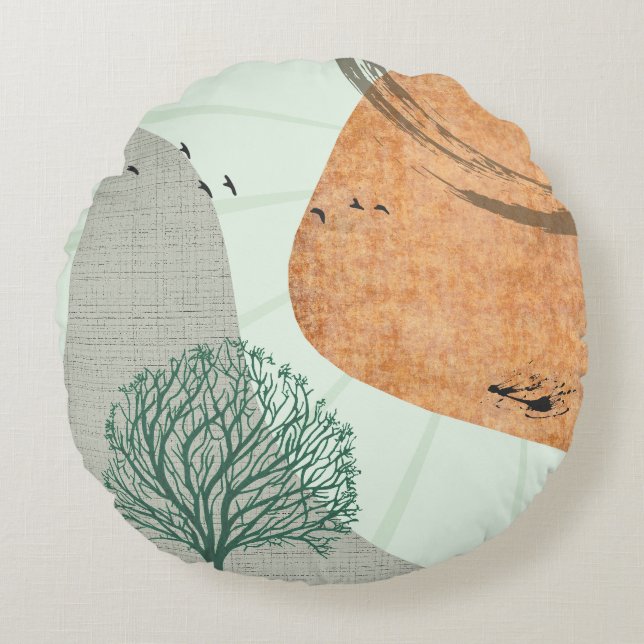 Boho Tree Throw Pillow (Front)