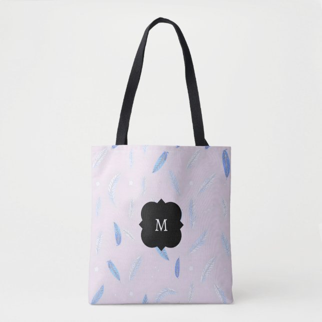 Boho Trendy Feathers Luxury Collection Tote Bag (Front)