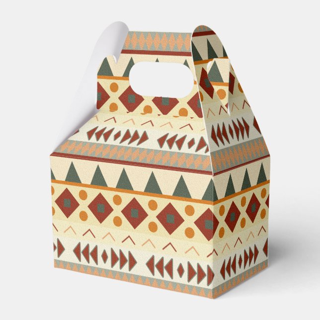 Boho Tribal Baby Shower Favour Boxes (Front Side)