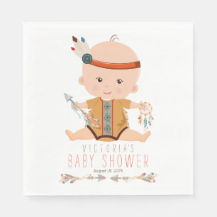 Boho Tribal Baby Shower Napkins