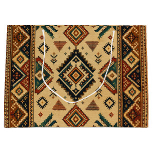 Boho Tribal Kilim Pattern Gift Bag Rustic Southw