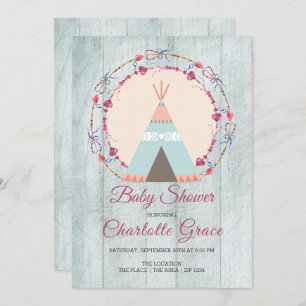 Boho Tribal Personalized Baby Shower Invitation