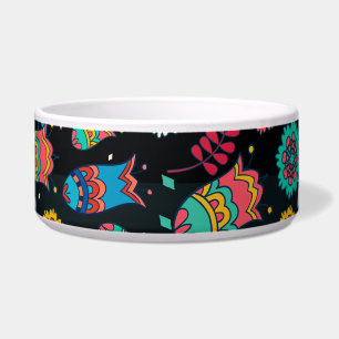 Boho tribal skulls: colourful pattern.