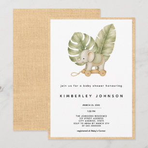 Boho Tropical Baby Shower Invitation