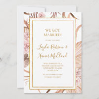 Boho Tropical Botanical | Elopement Announcement