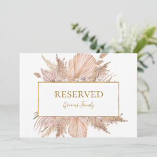 Boho Tropical Botanical Reserved Sign