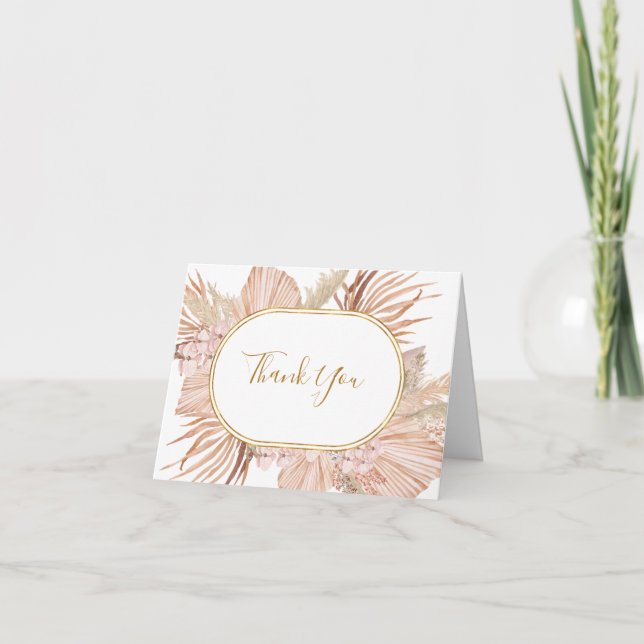 Boho Tropical Botanical | Thank You Card (Front)