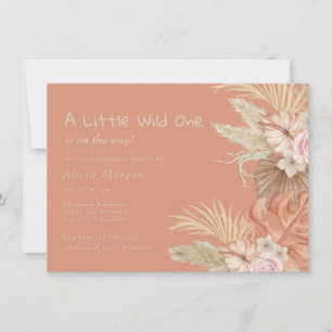 Boho Tropical Floral Baby Shower Invitation
