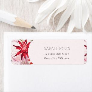 Boho Tropical Lively Red Blush Red Floral Adresse