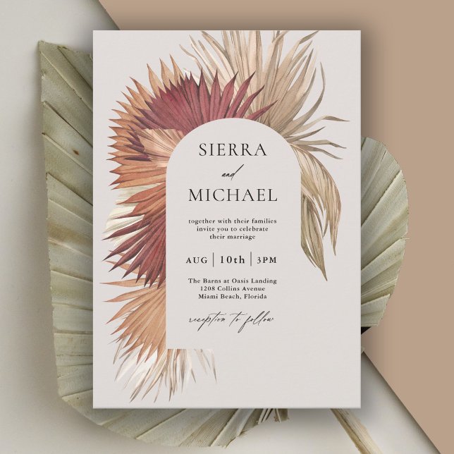 Boho Tropical Oasis Coastal Elegance Invitation (Creator Uploaded)