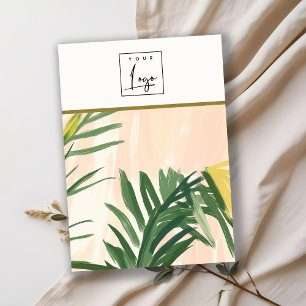 Boho Tropical Palm Leaf Blank Jewellery Holder Log Business Card