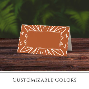 Boho Tropical Terracotta Mariage Cartes de Place