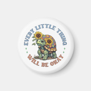 Boho Turtle Every little Thing positivity  Hippie  Magnet