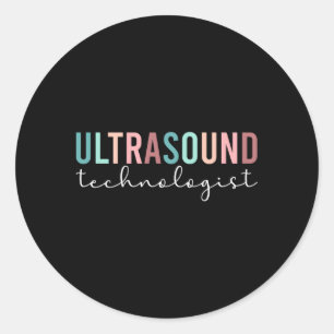Boho Ultrasound Technologist Ultrasound Tech Classic Round Sticker