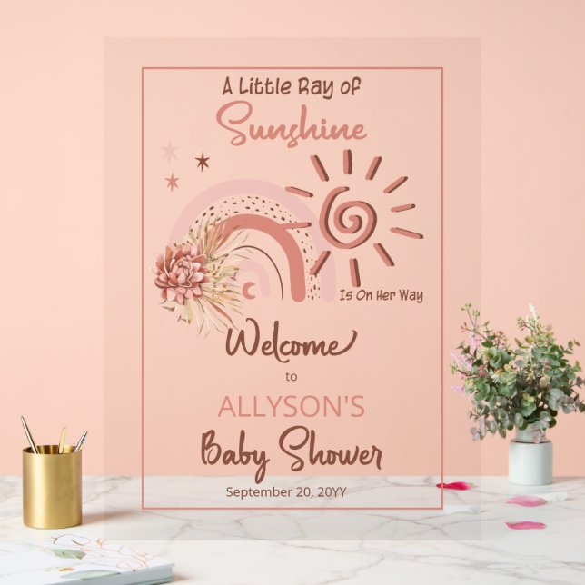 Boho Un petit rayon de soleil Baby shower fille (Mariage)