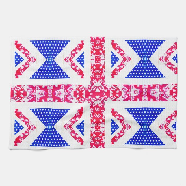 boho union jack kitchen towel (Horizontal)