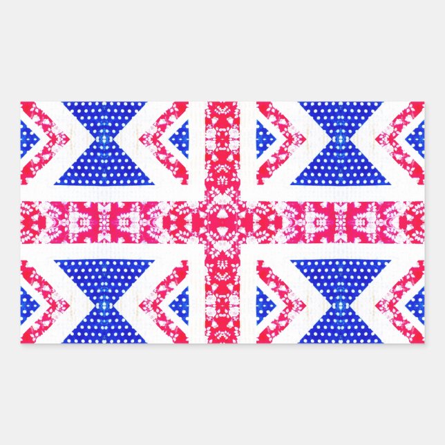 boho union jack sticker (Front)