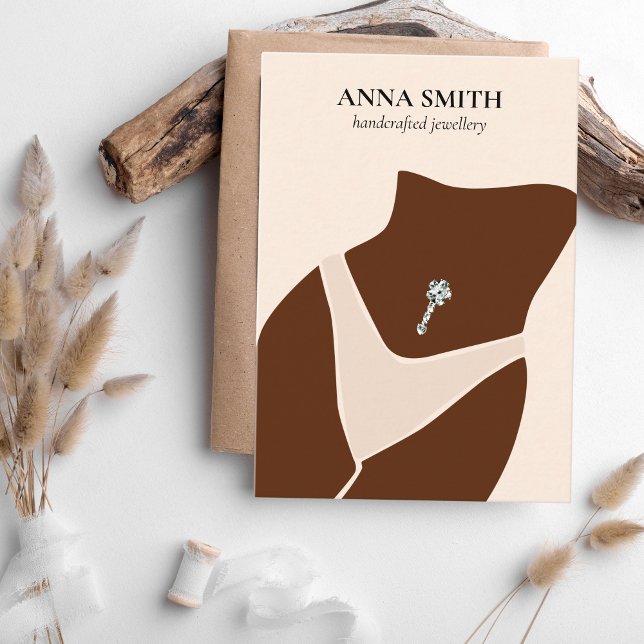 Boho unique Belly Button Piercing Display Cute Business Card (Creator Uploaded)