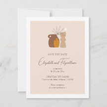 Boho Vases minimalistes Enregistrer la carte Date